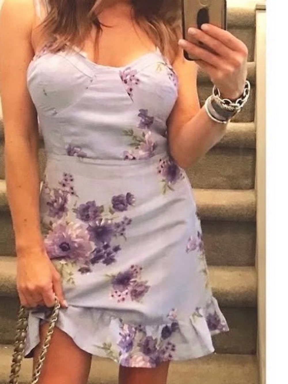 Forever 21 lavender floral dress Zoe small